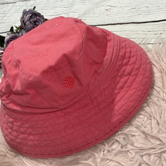 Coolibar Kids Chinstrap Red UPF Hat - Picture 3 of 7